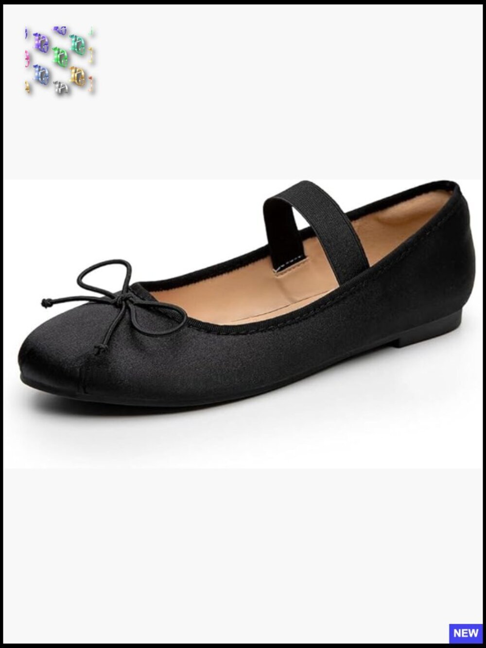 Satin Ballet Flats with Buckle Strap Comfortable Elegant Dress Shoes for Work